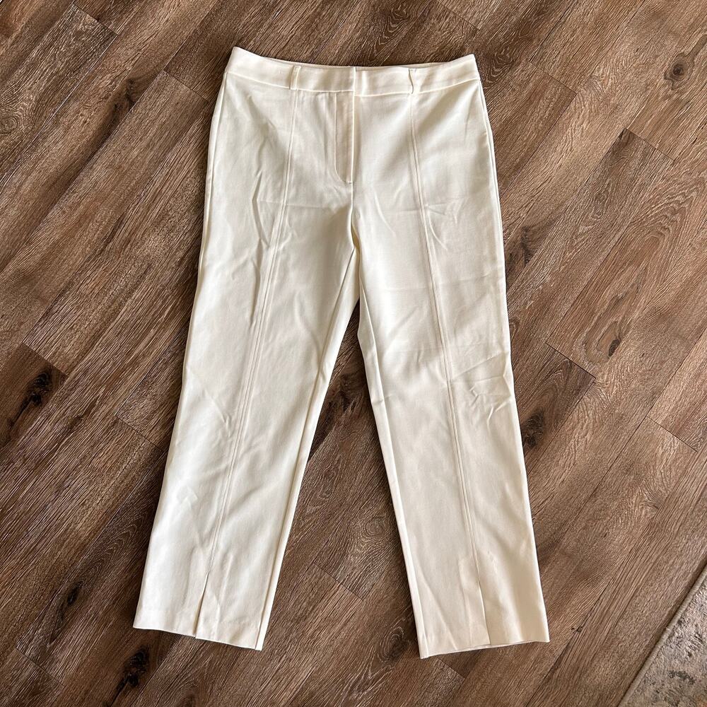 McLaughlin Women’s Classic Pleated ankle length Pants with Front Slit,